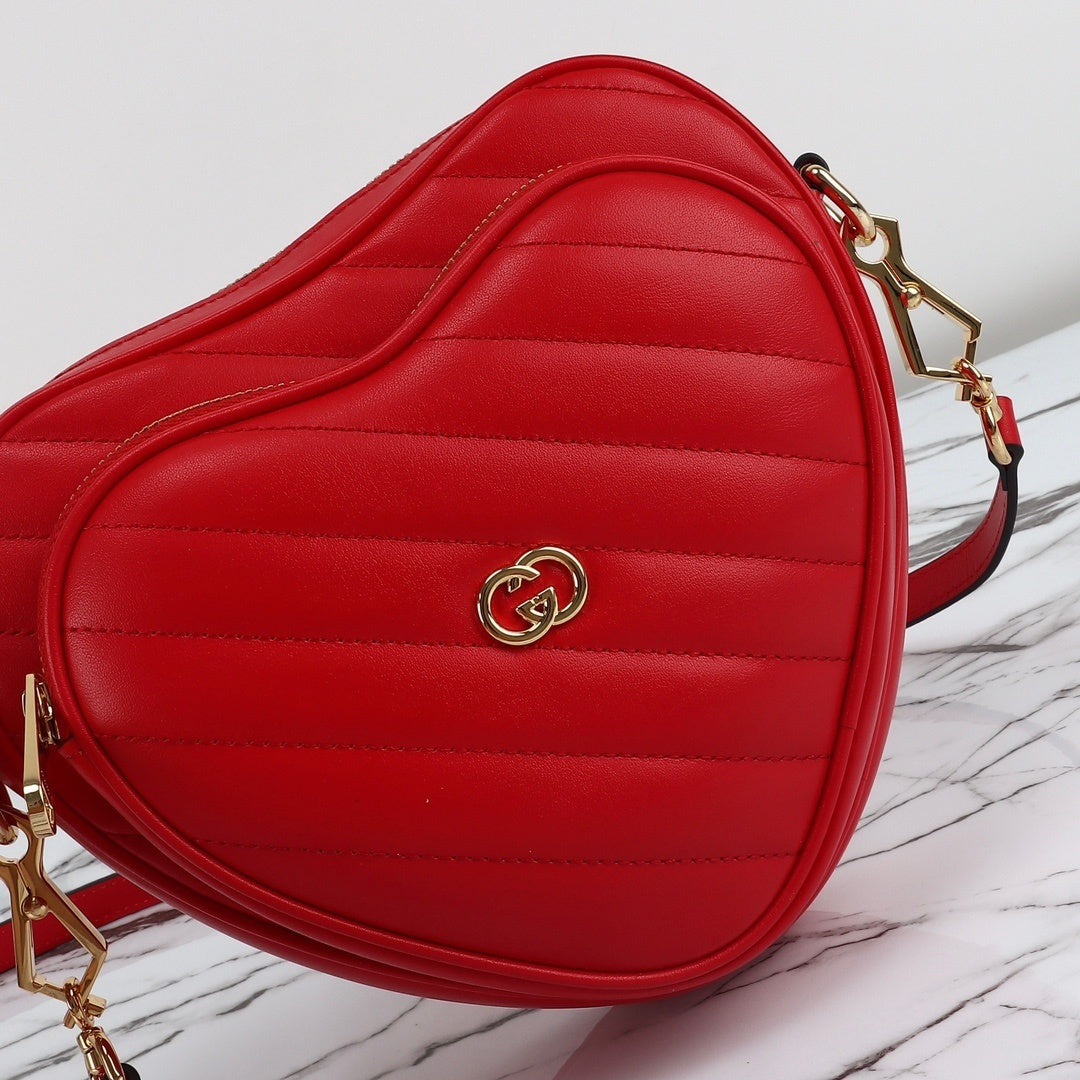 Interlocking G Heart Women Bag