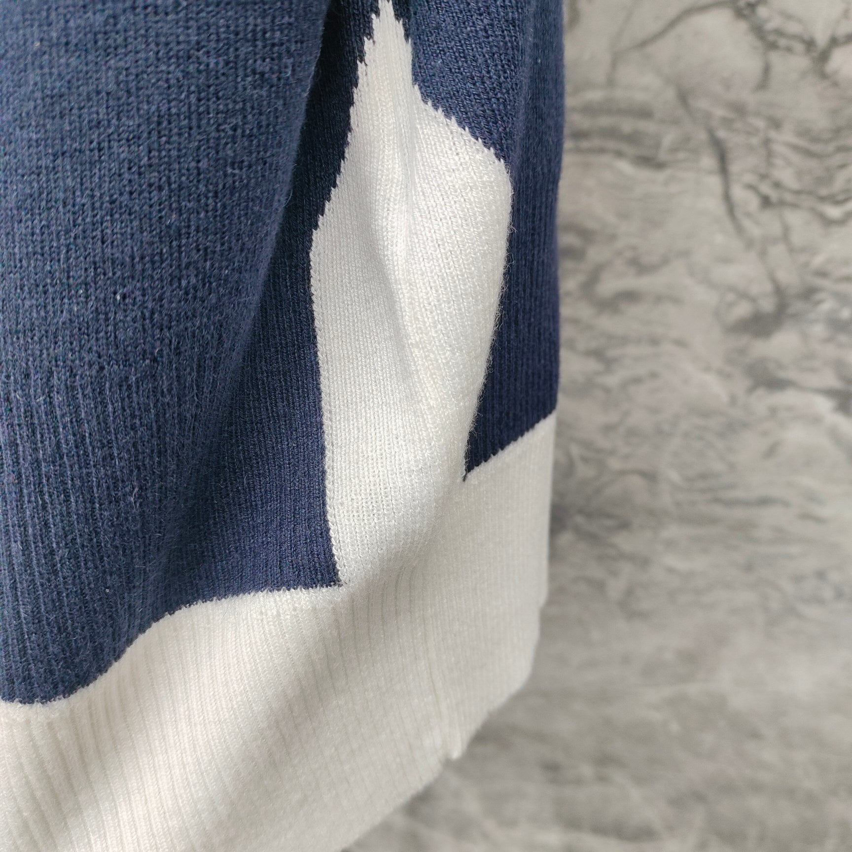 Blue and White Women T-shirt