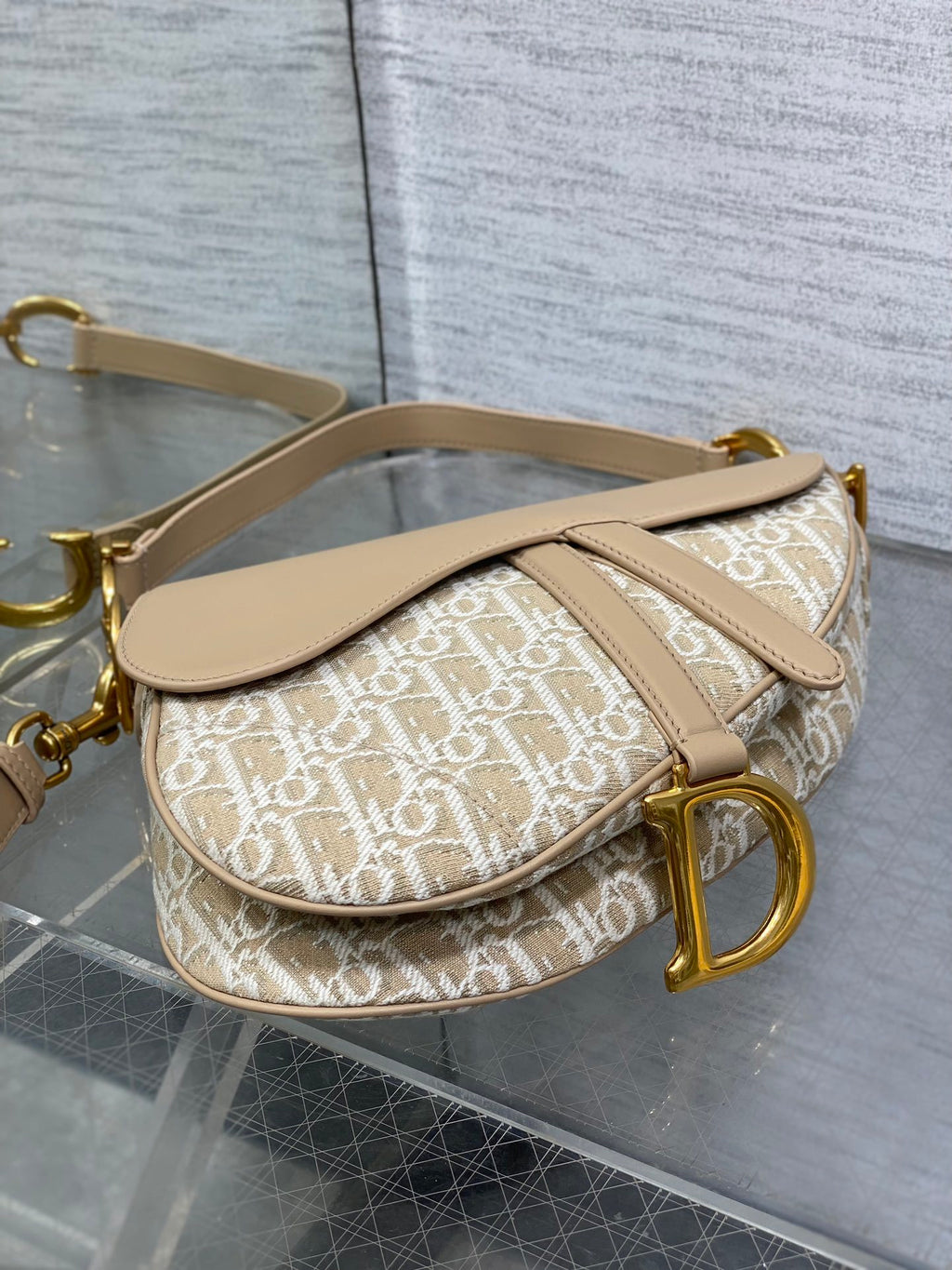 Beige Saddle Women Bag