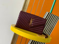 Burgundy Envelope Chain Women Bag