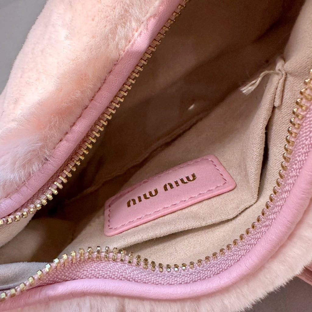 Pink Fur Women Bag