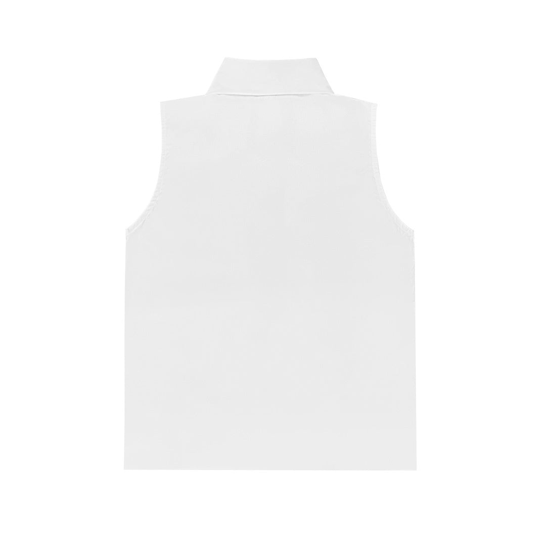 Sleeveless Button-down Women Shirt