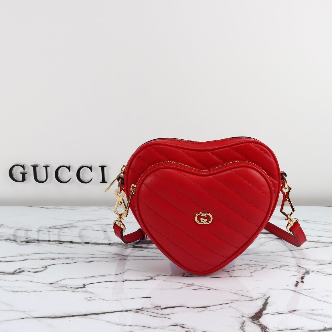 Interlocking G Heart Women Bag