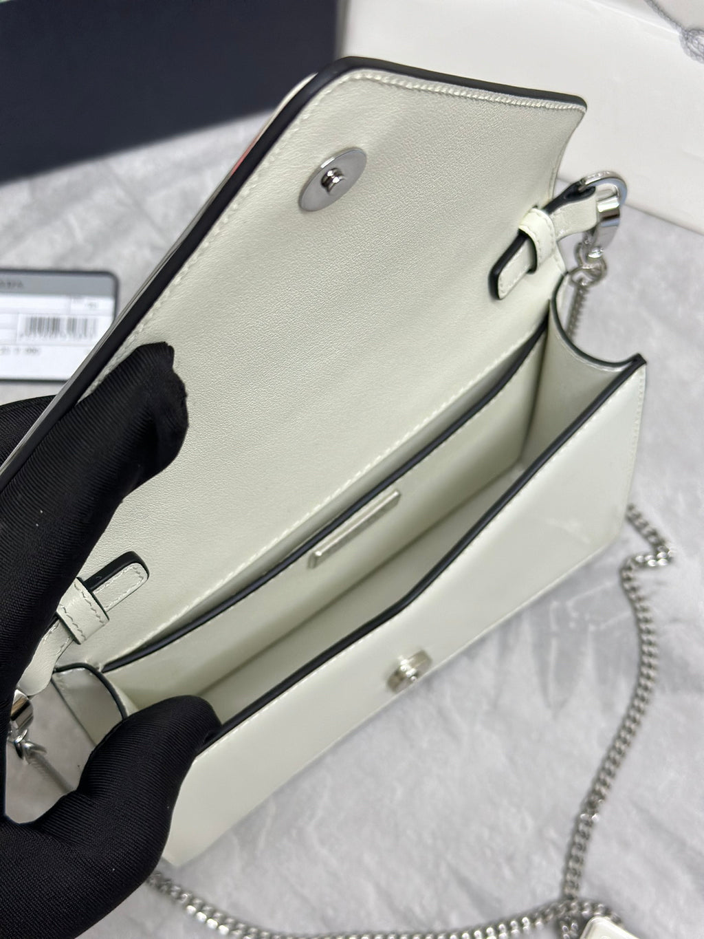 White Triangle Crossbody Women Bag