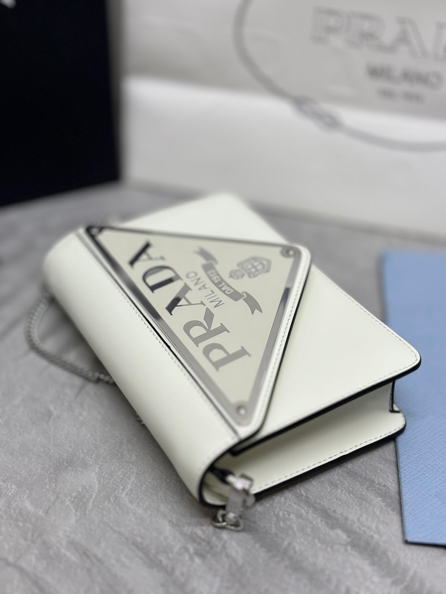 White Triangle Crossbody Women Bag