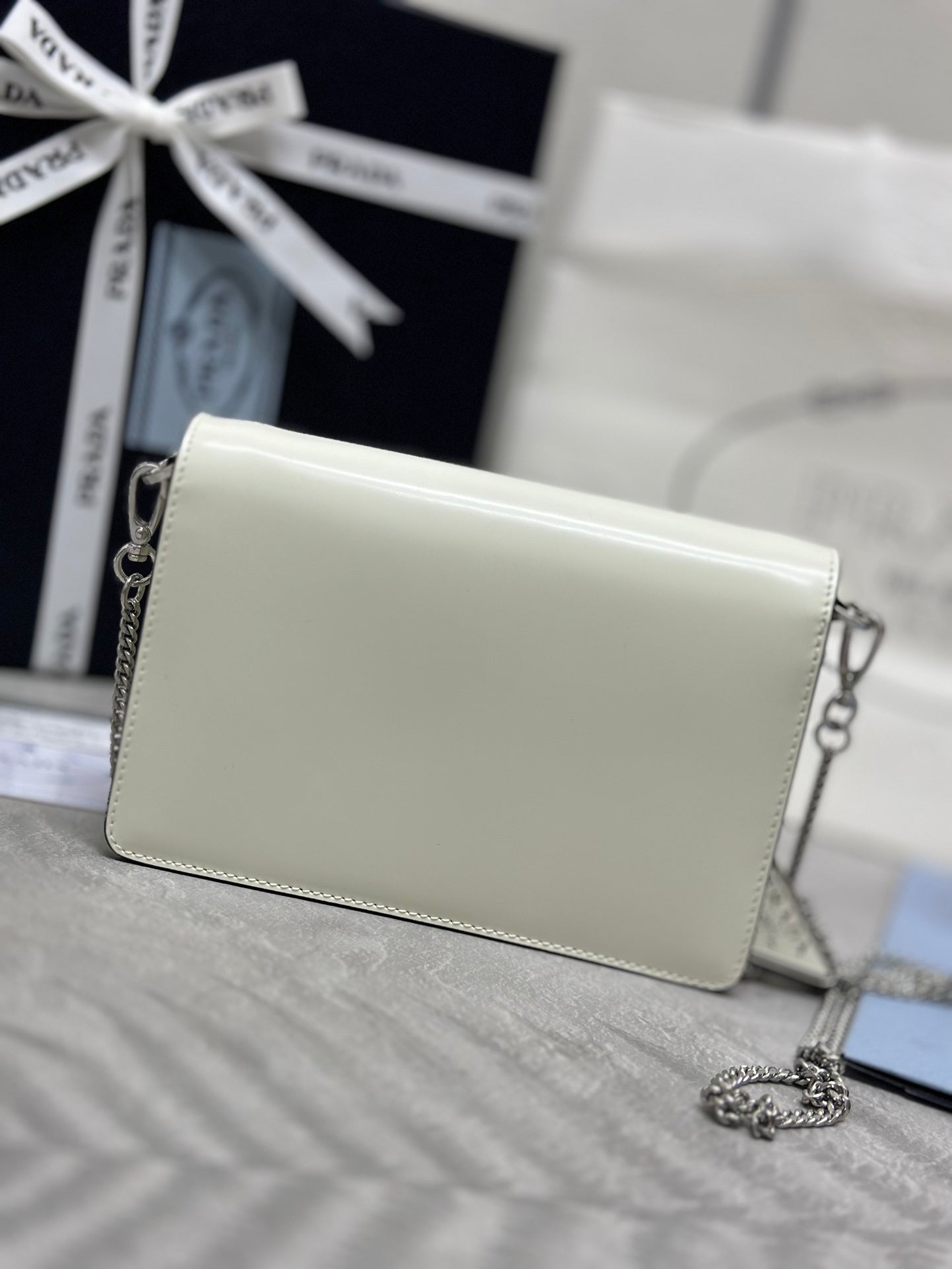 White Triangle Crossbody Women Bag