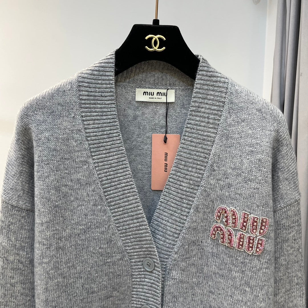 V-neck Cardigan Women Sweater