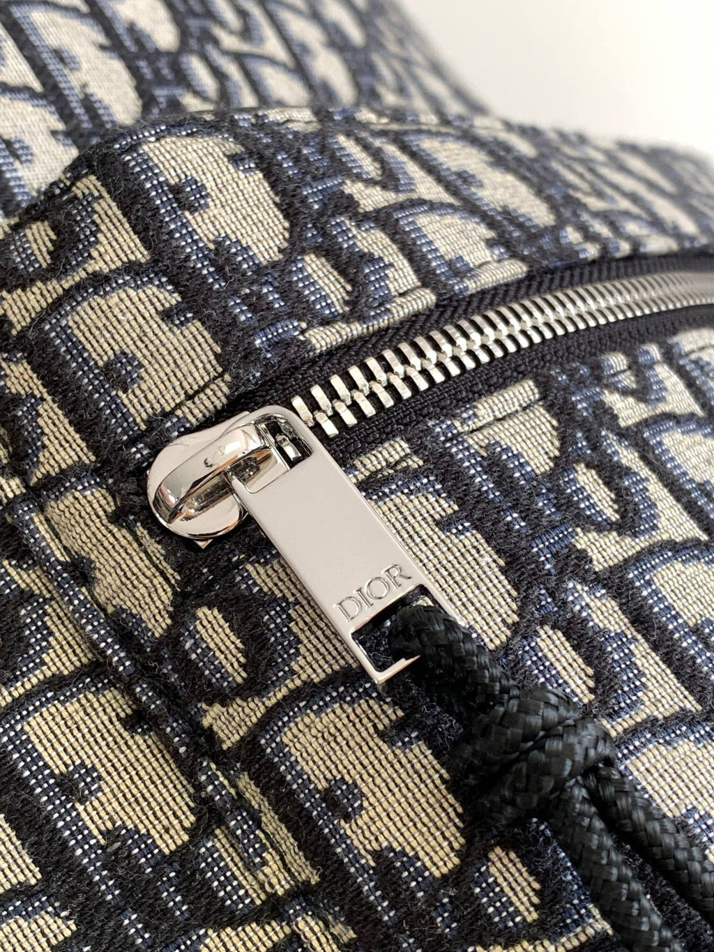 Beige and Black Oblique Men Bagpack