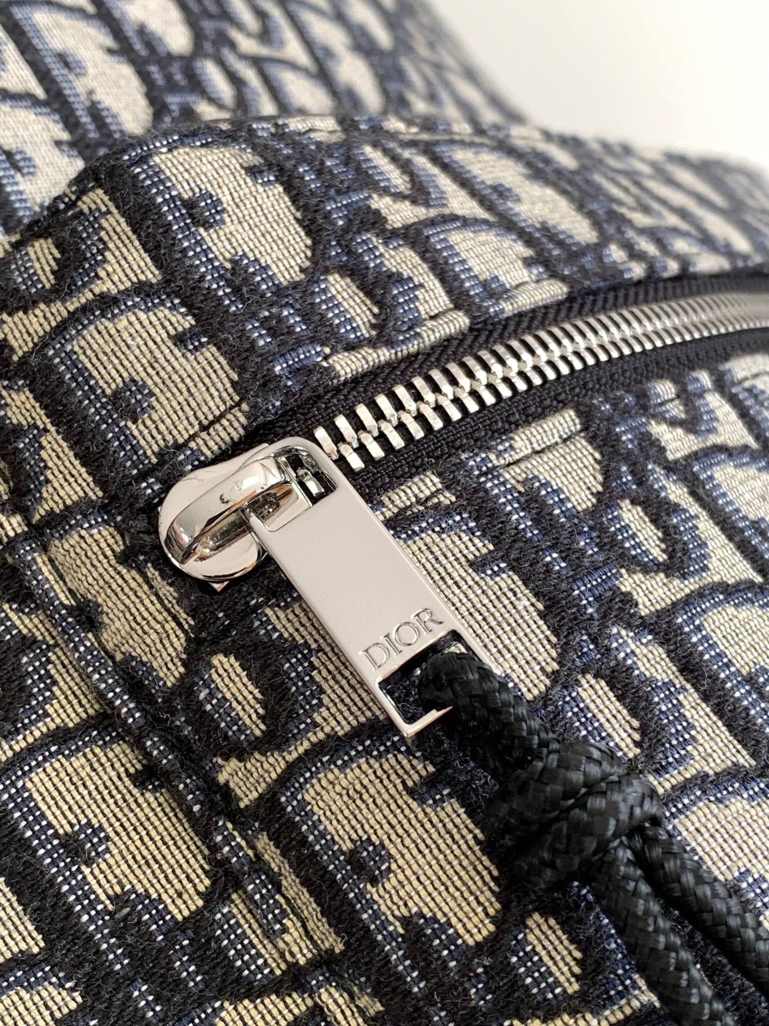 Beige and Black Oblique Men Bagpack