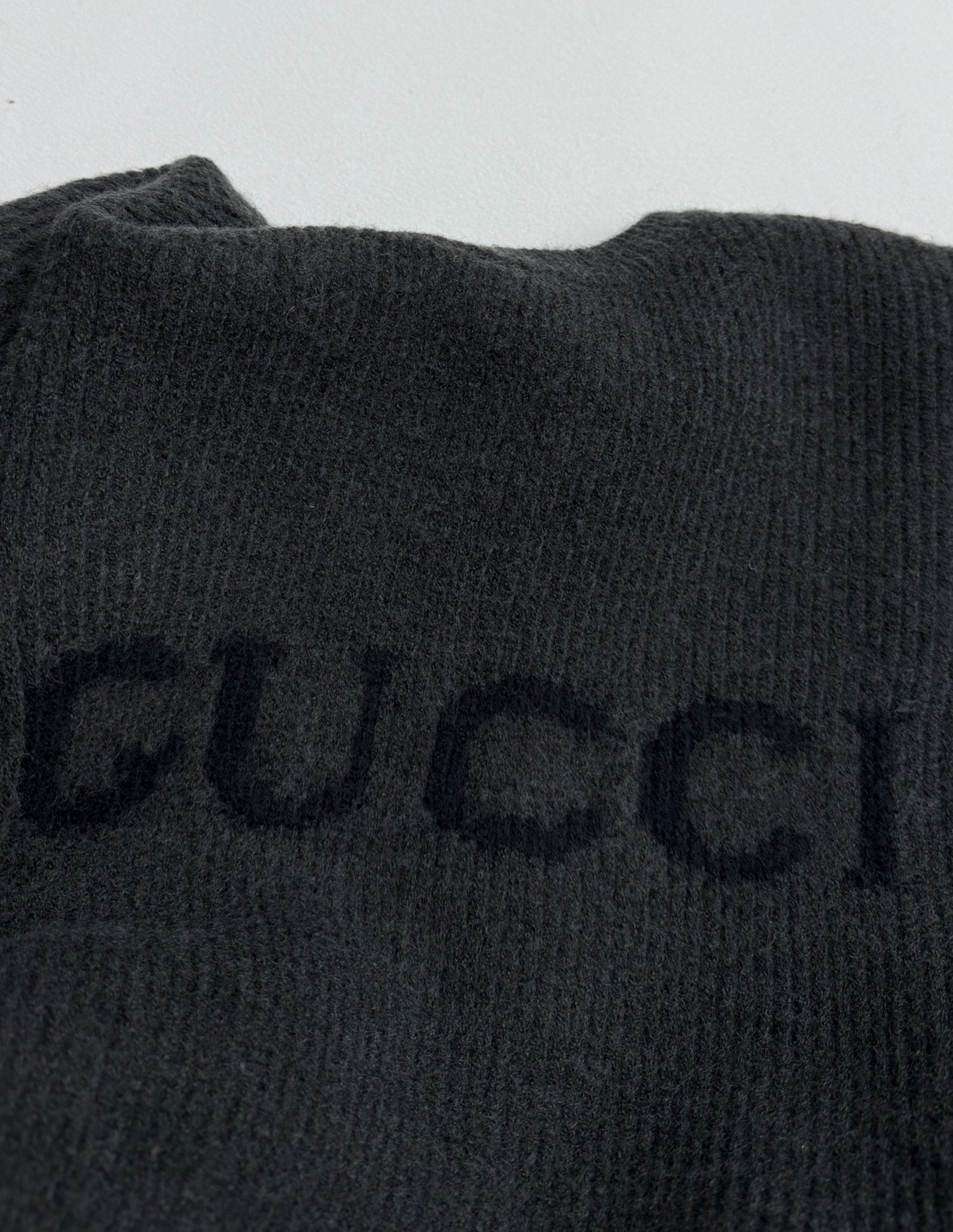 Ribbed Grey Men Sweater