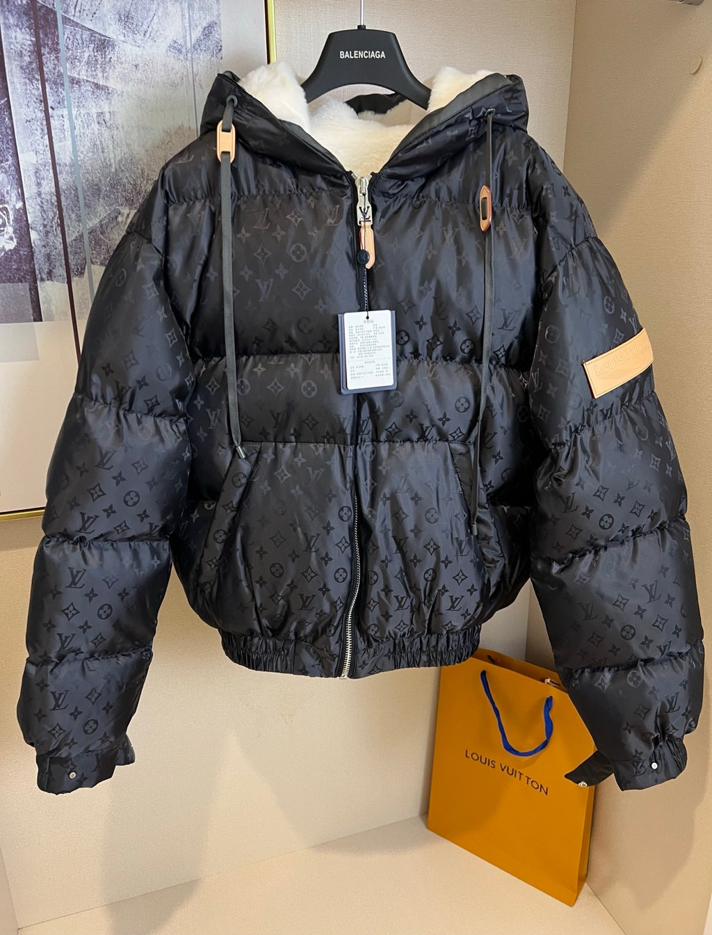 Black Monogram Down Women Jacket