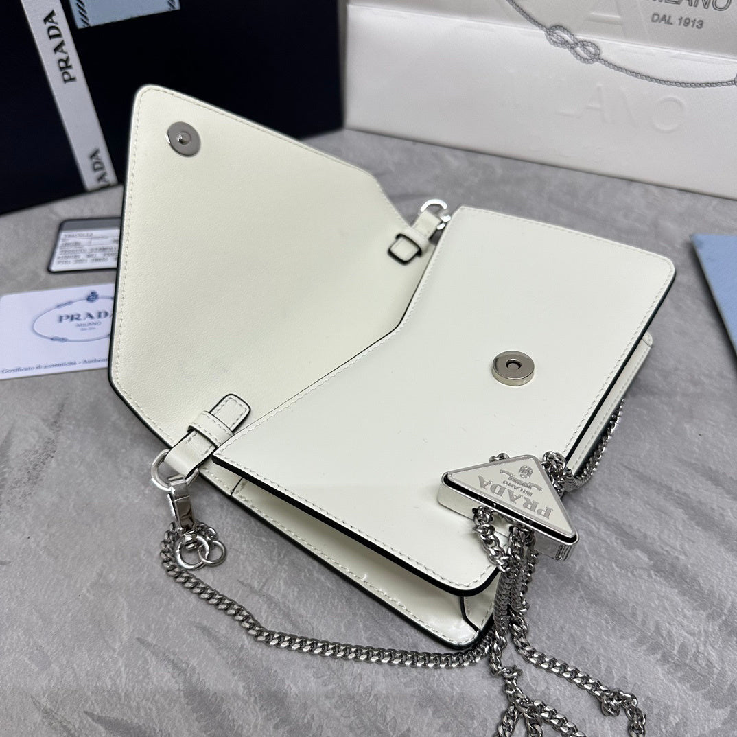 White Triangle Crossbody Women Bag