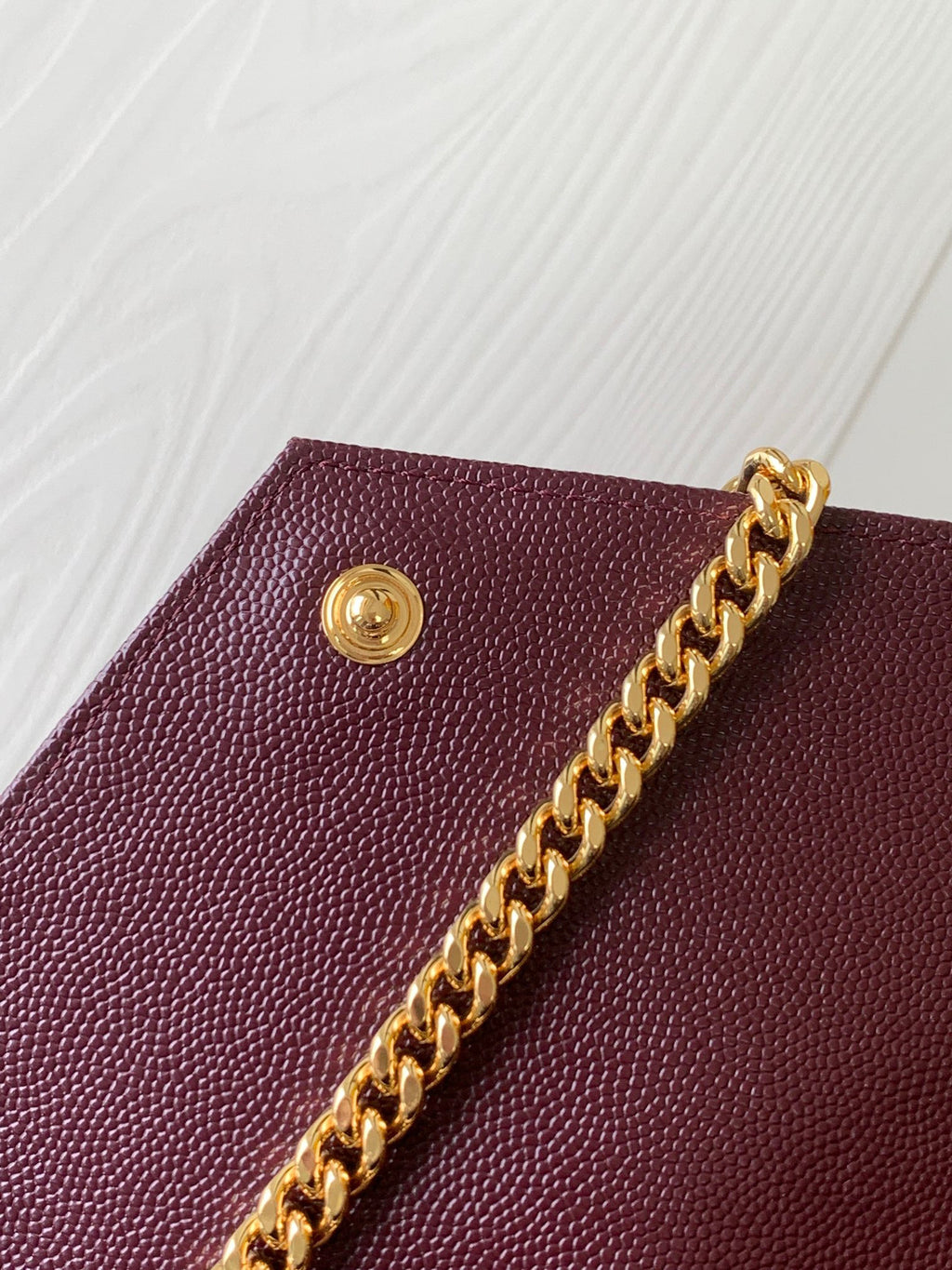 Burgundy Envelope Chain Women Bag