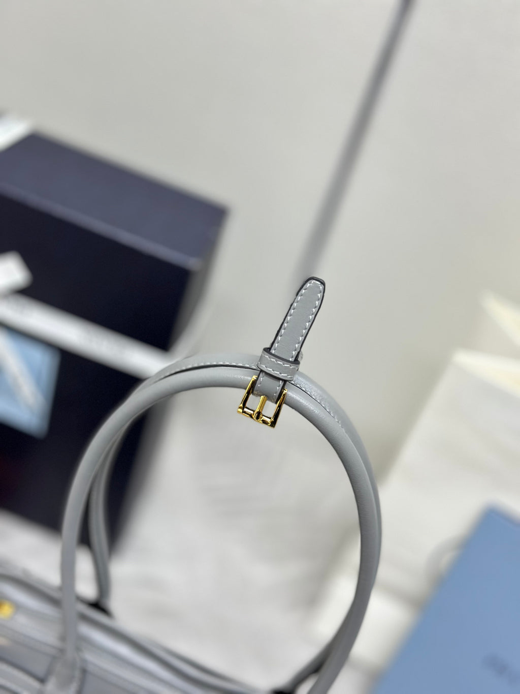 Grey Naplak Patent Women Bag