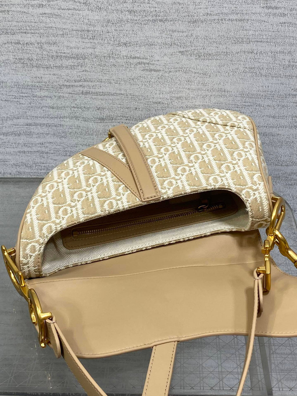 Beige Saddle Women Bag