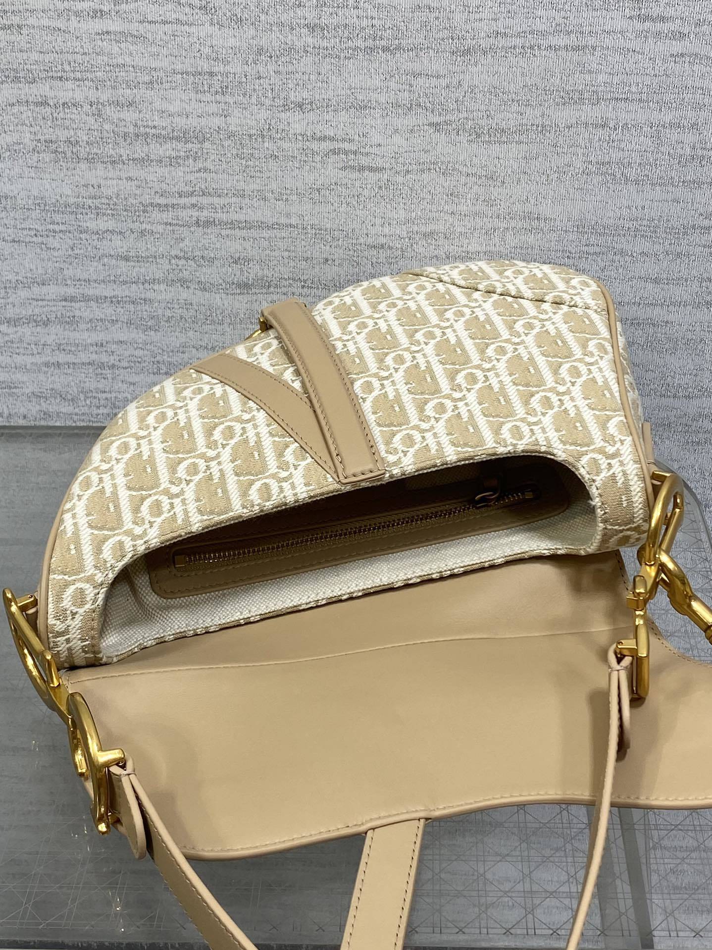 Beige Saddle Women Bag