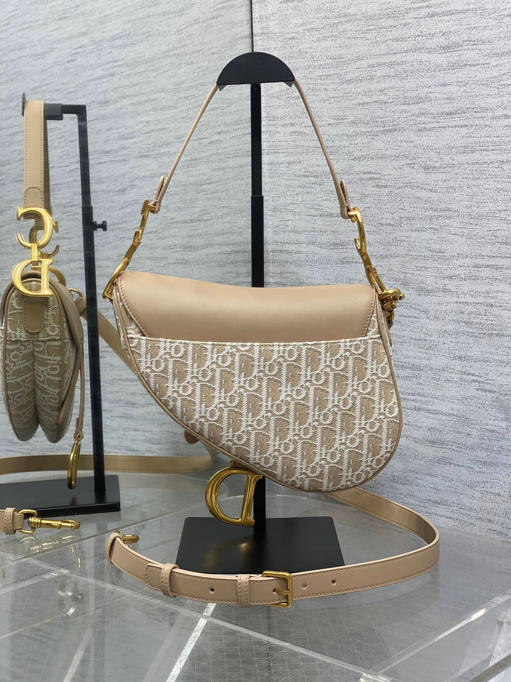 Beige Saddle Women Bag