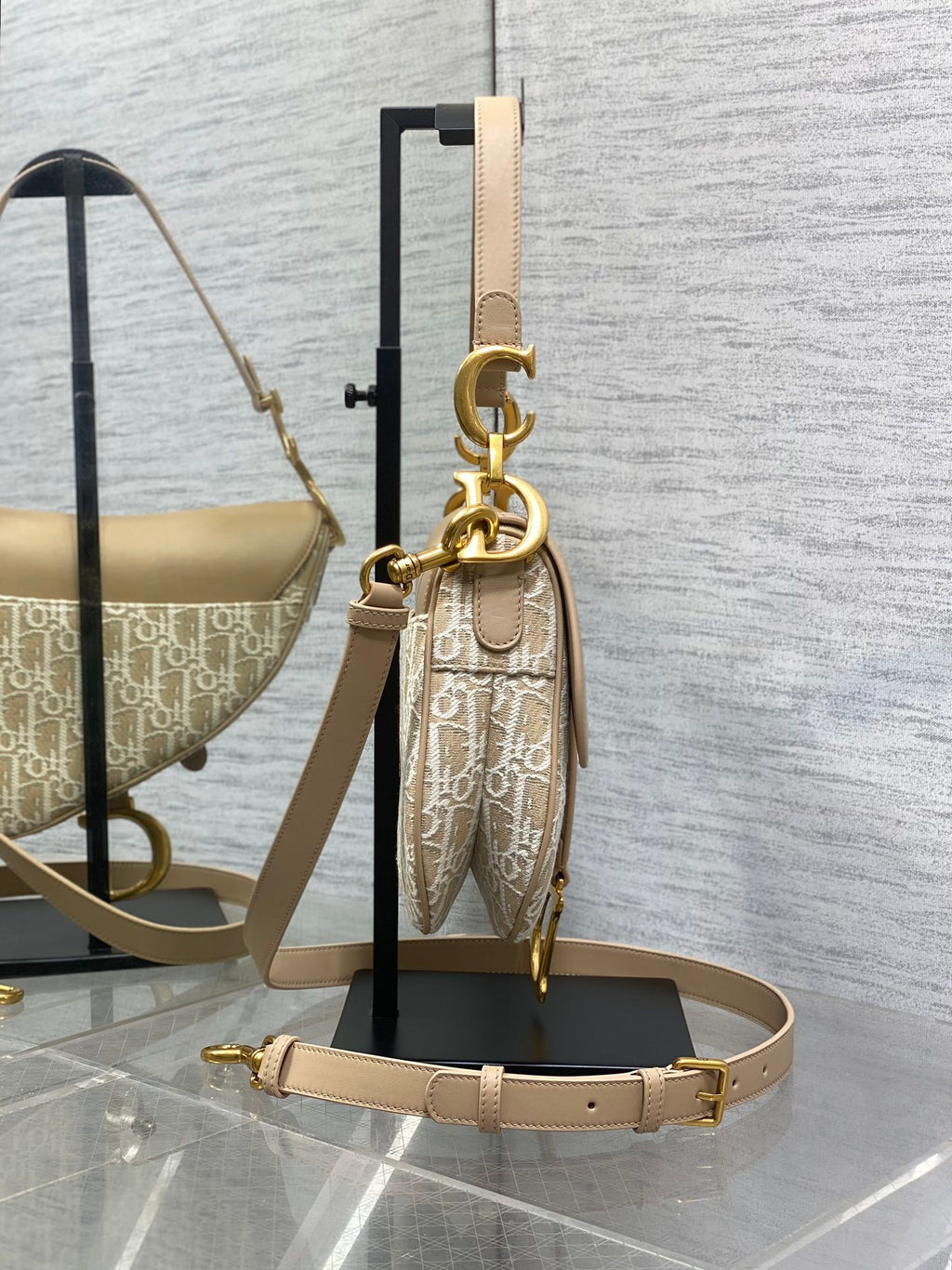 Beige Saddle Women Bag