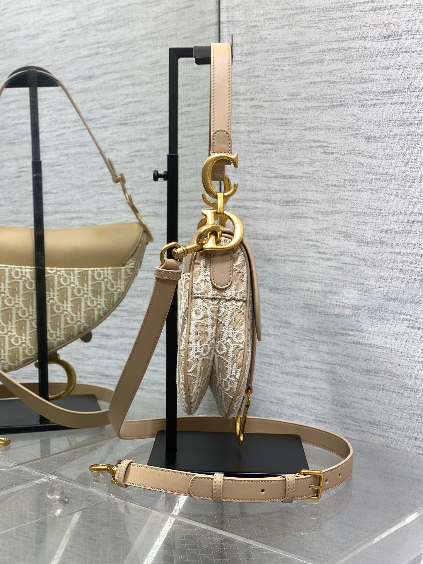 Beige Saddle Women Bag