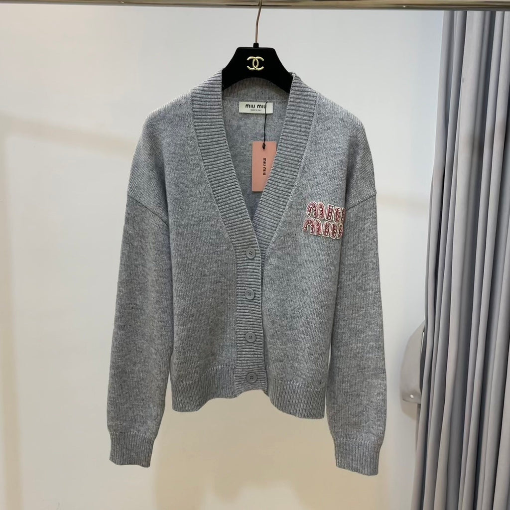 V-neck Cardigan Women Sweater