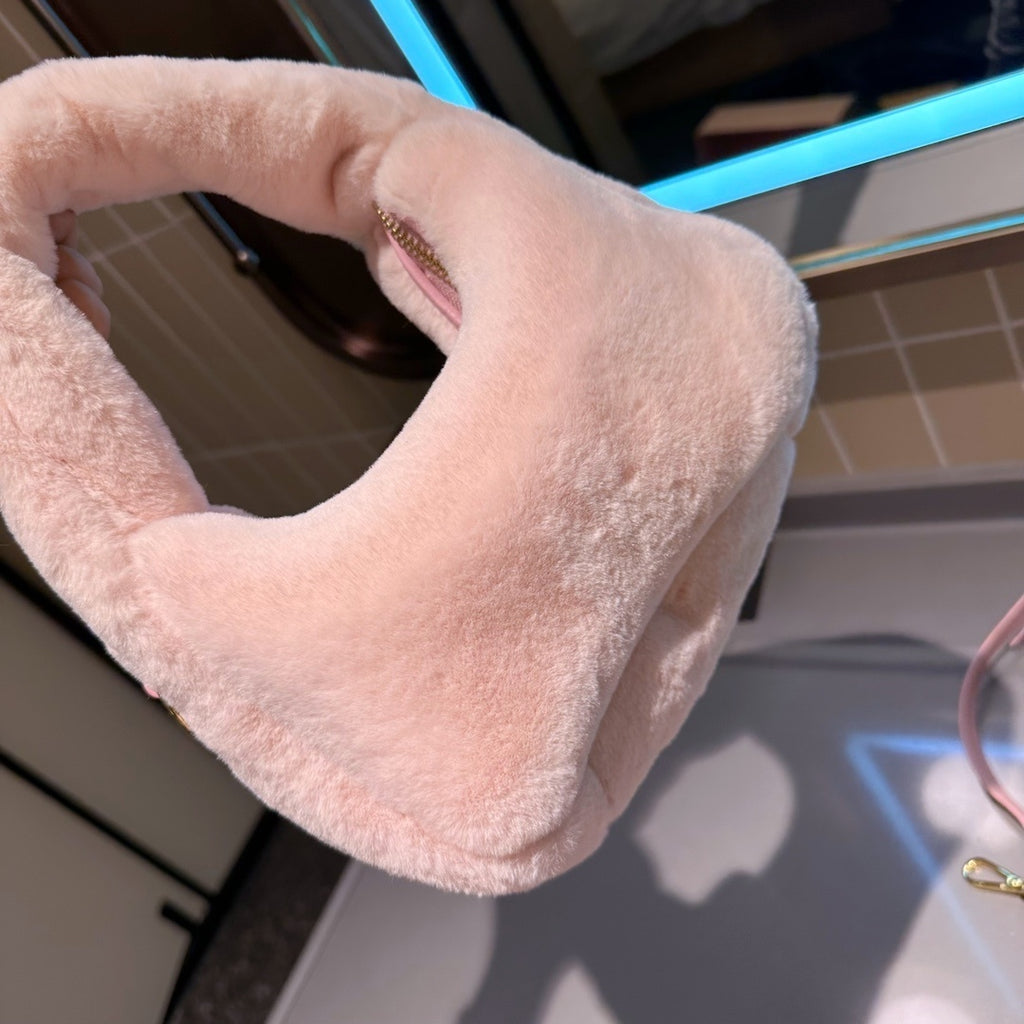 Pink Fur Women Bag