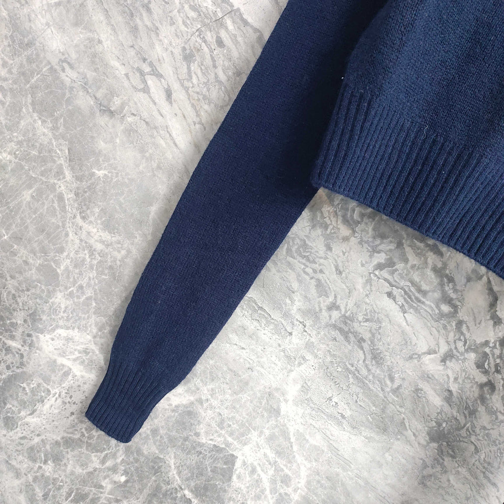 Blue Crop Women Sweater